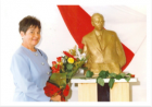 Pani Maria Dolina-Dobrowolskasiostrzenica Eugeniusza Kwiatkowskiego,w dniu nadania szkole imienia  15 czerwca 1996 r.