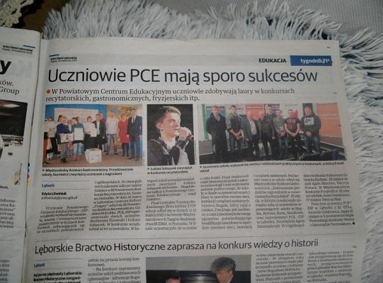Sukcesy naszych uczniów w – „Echu Ziemi  Lęborskiej”