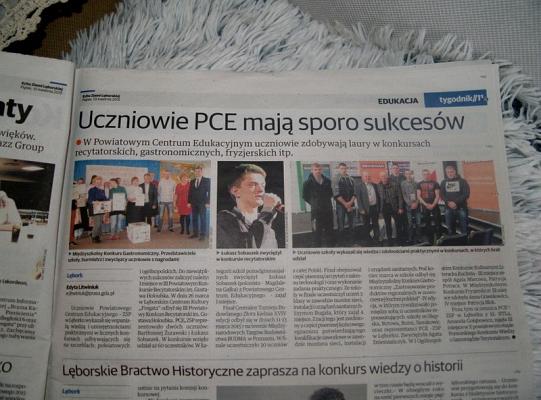 Sukcesy naszych uczniów w – „Echu Ziemi  Lęborskiej”