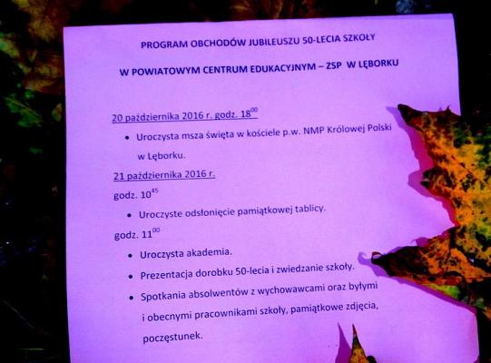 SPRAWDŹ PROGRAM OBCHODÓW JUBILEUSZU 50-LECIA SZKOŁY