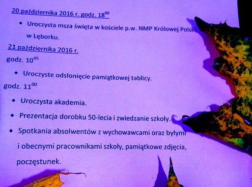 SPRAWDŹ PROGRAM OBCHODÓW JUBILEUSZU 50-LECIA SZKOŁY