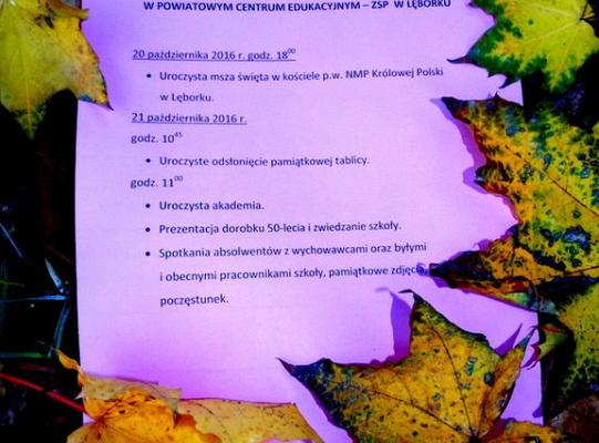 SPRAWDŹ PROGRAM OBCHODÓW JUBILEUSZU 50-LECIA SZKOŁY