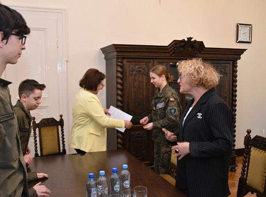 Młodzież PCE z wizytą u Burmistrza i Starosty Lęborka