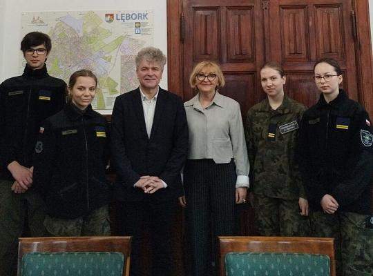 Młodzież PCE z wizytą u Burmistrza i Starosty Lęborka