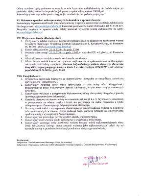 Zapytanie ofertowe dotyczące dostawy indywidualnych pakietów ubiorczych dla ucznia klasy Oddziału Przygotowania Wojskowego